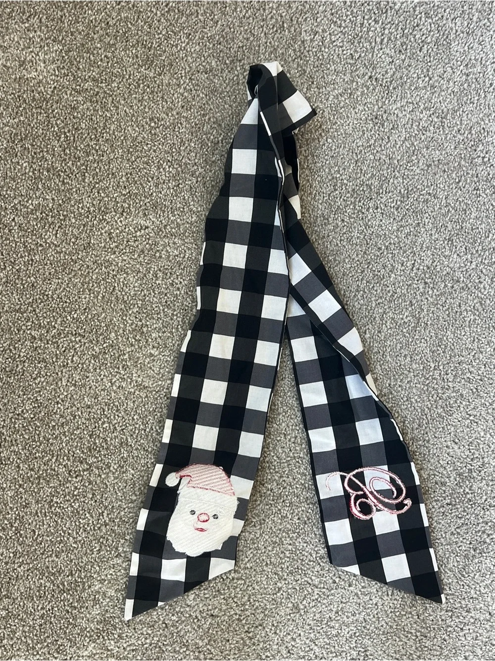 Christmas Wreath Sash With Embroidered B